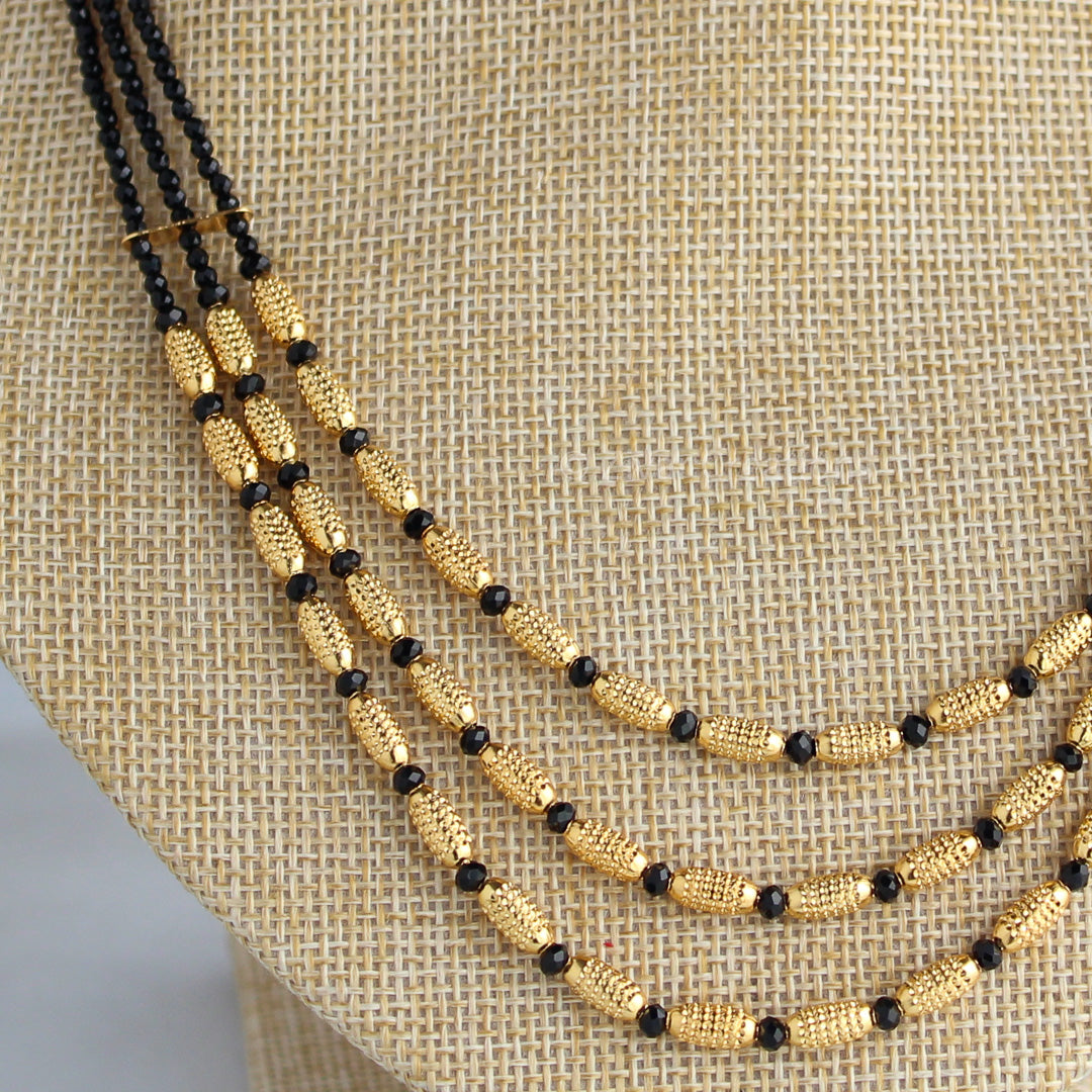 black beads - 22K Gold Indian Jewelry in USA