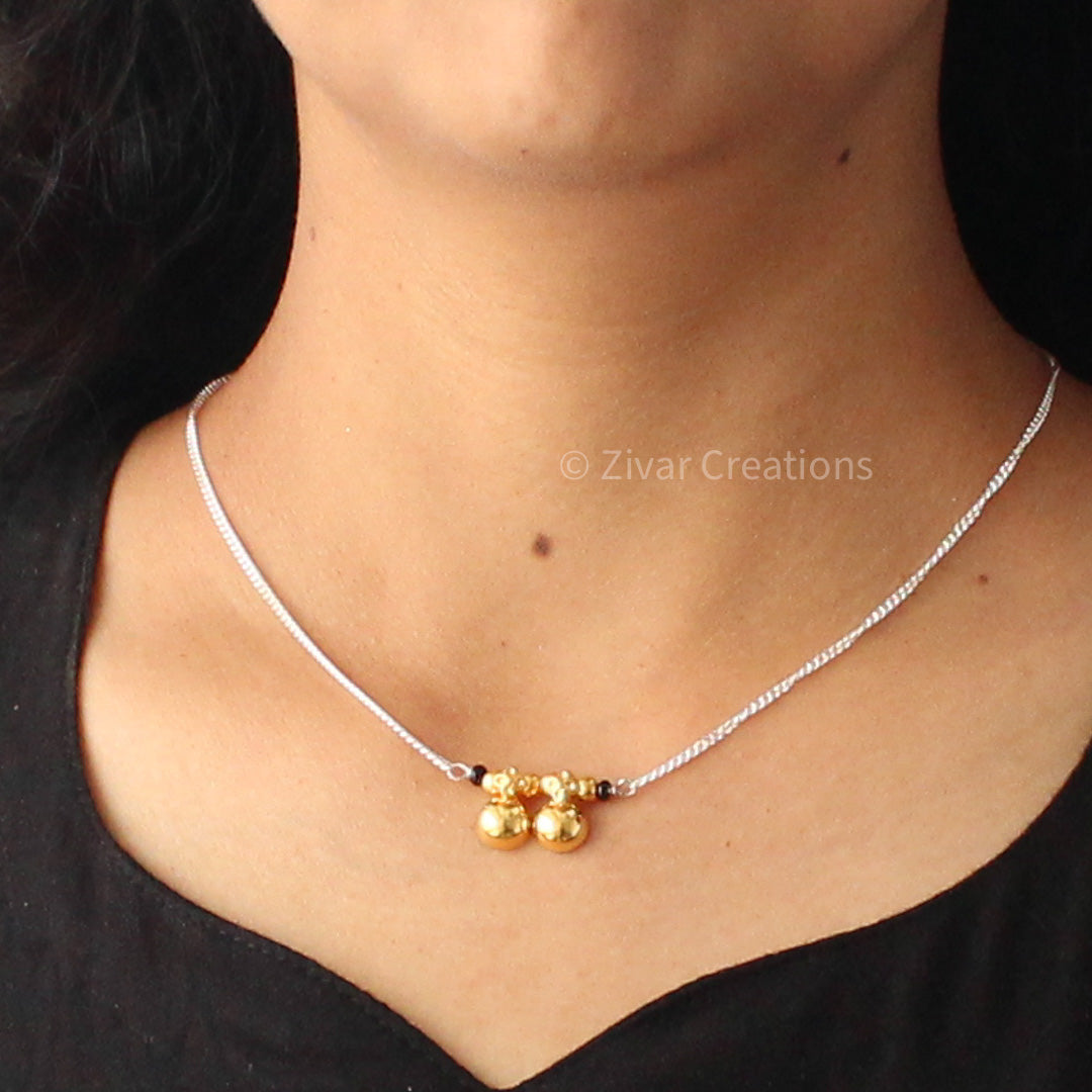 Gold Plated Silver Vati Mangalsutra Chain