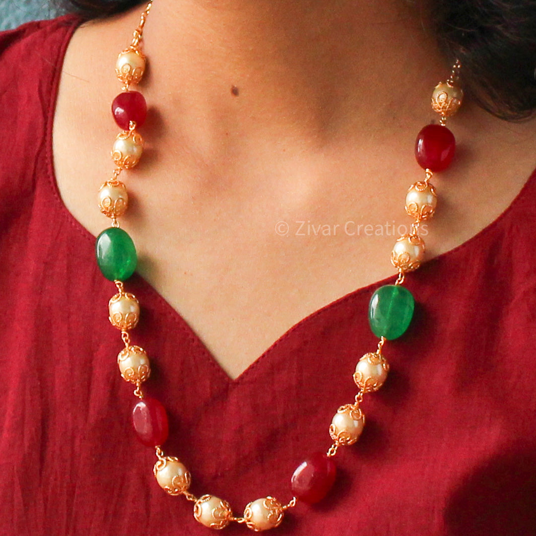 Buy Green Single Strand Beaded Necklace, Beaded Necklace, Mixed Green Bead  Necklace, Seed Bead Necklace, Beaded Necklaces, Mix Beaded Necklace Online  in India - Etsy