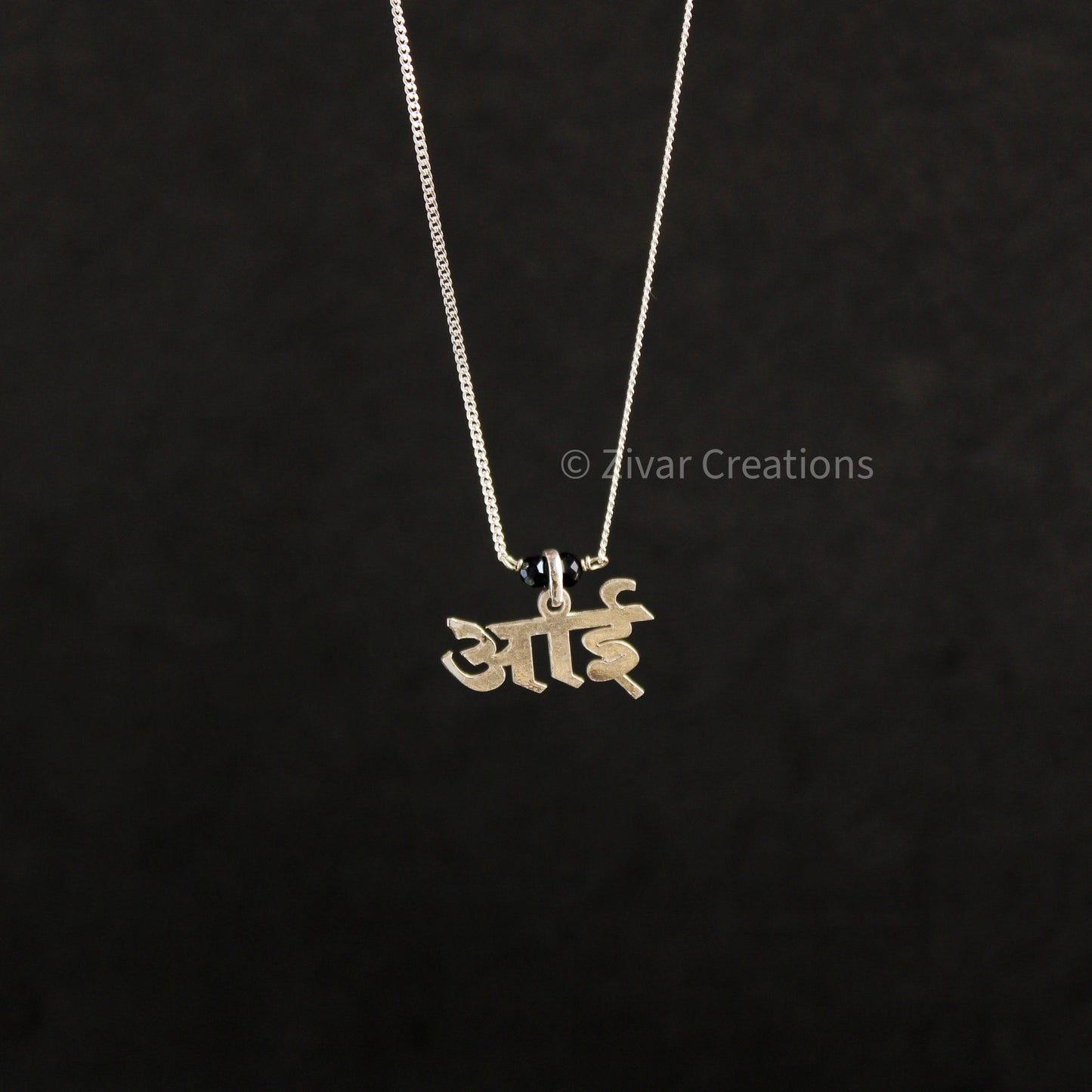 Aai Silver Pendant Mangalsutra