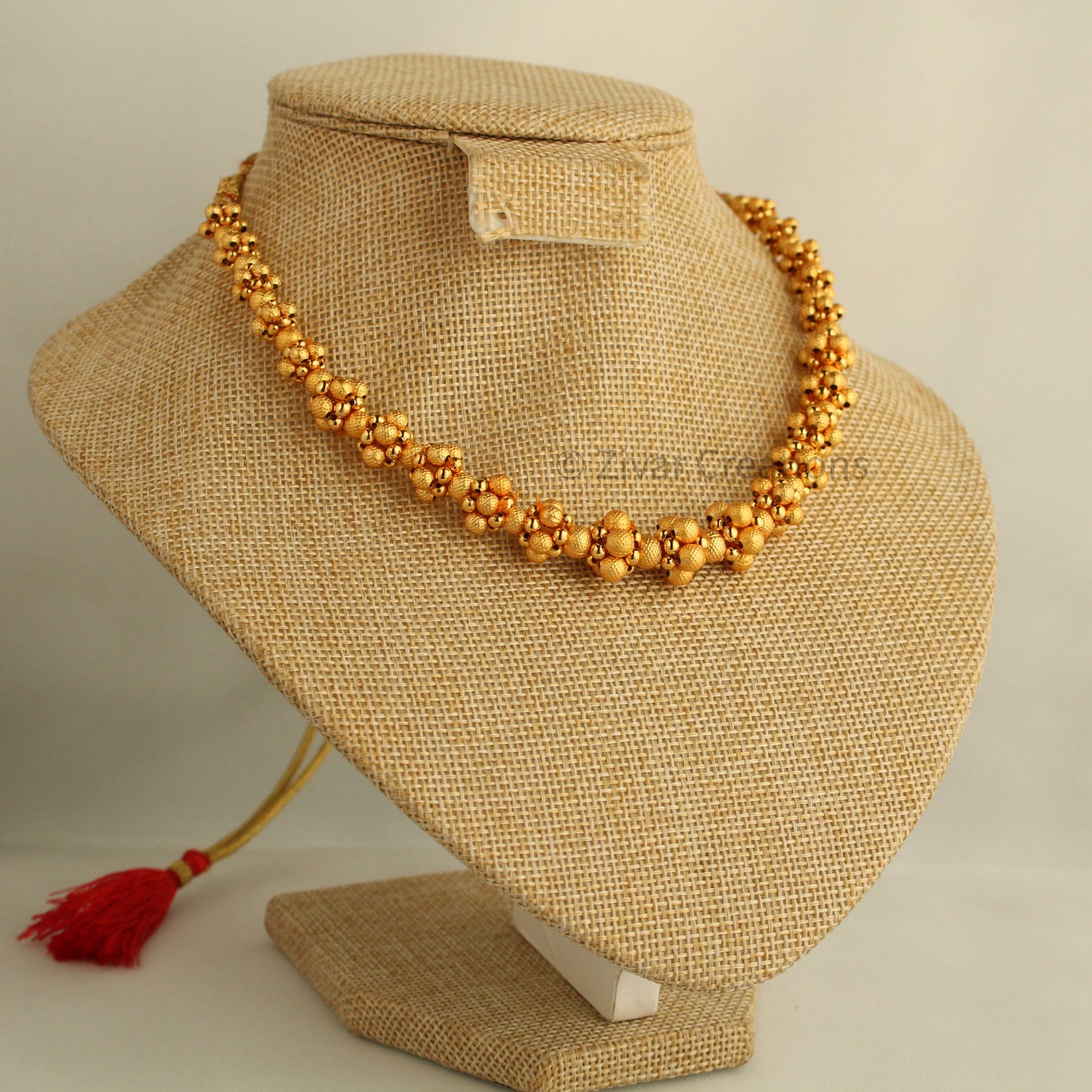 Fancy Gold Beads Necklace