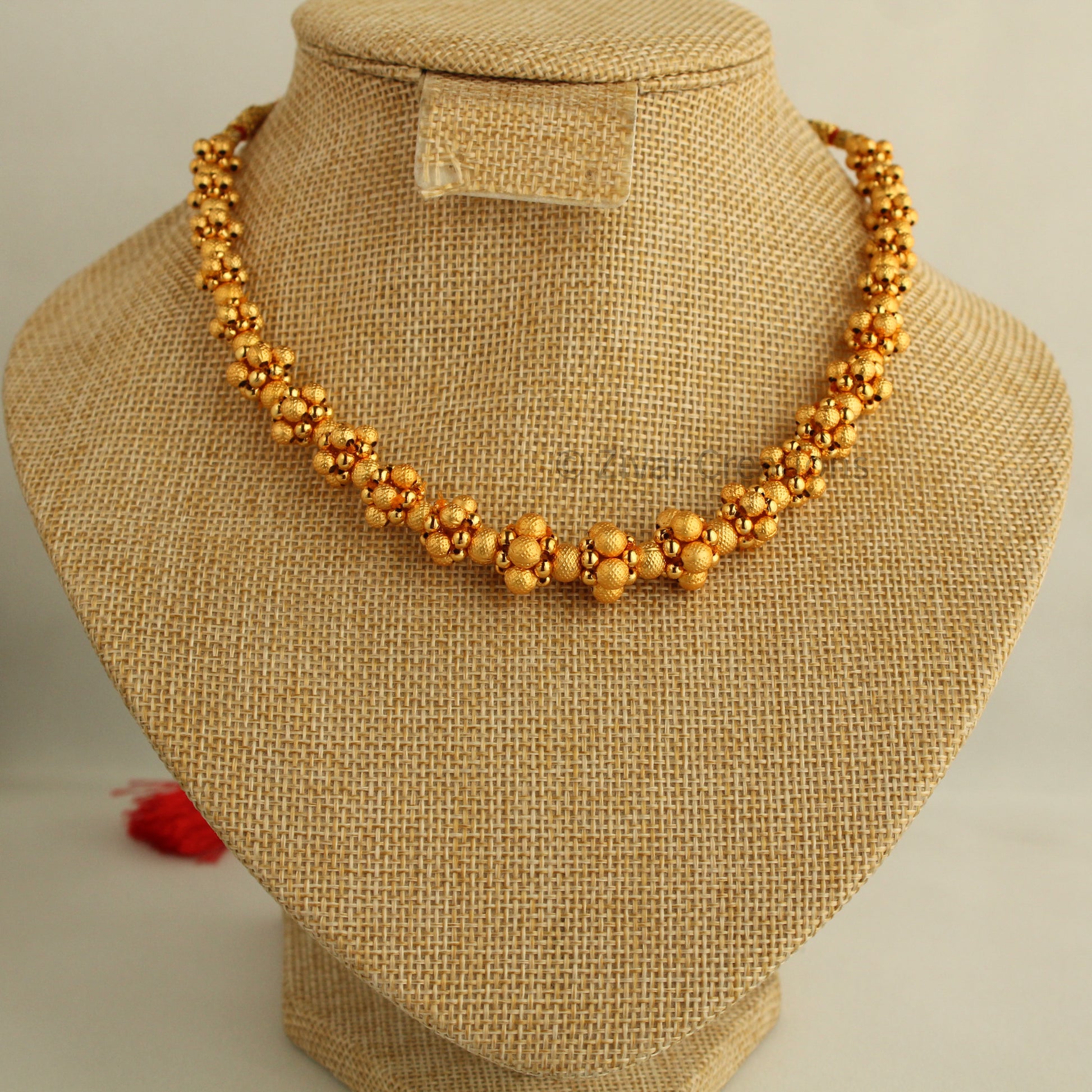 Fancy Gold Beads Necklace