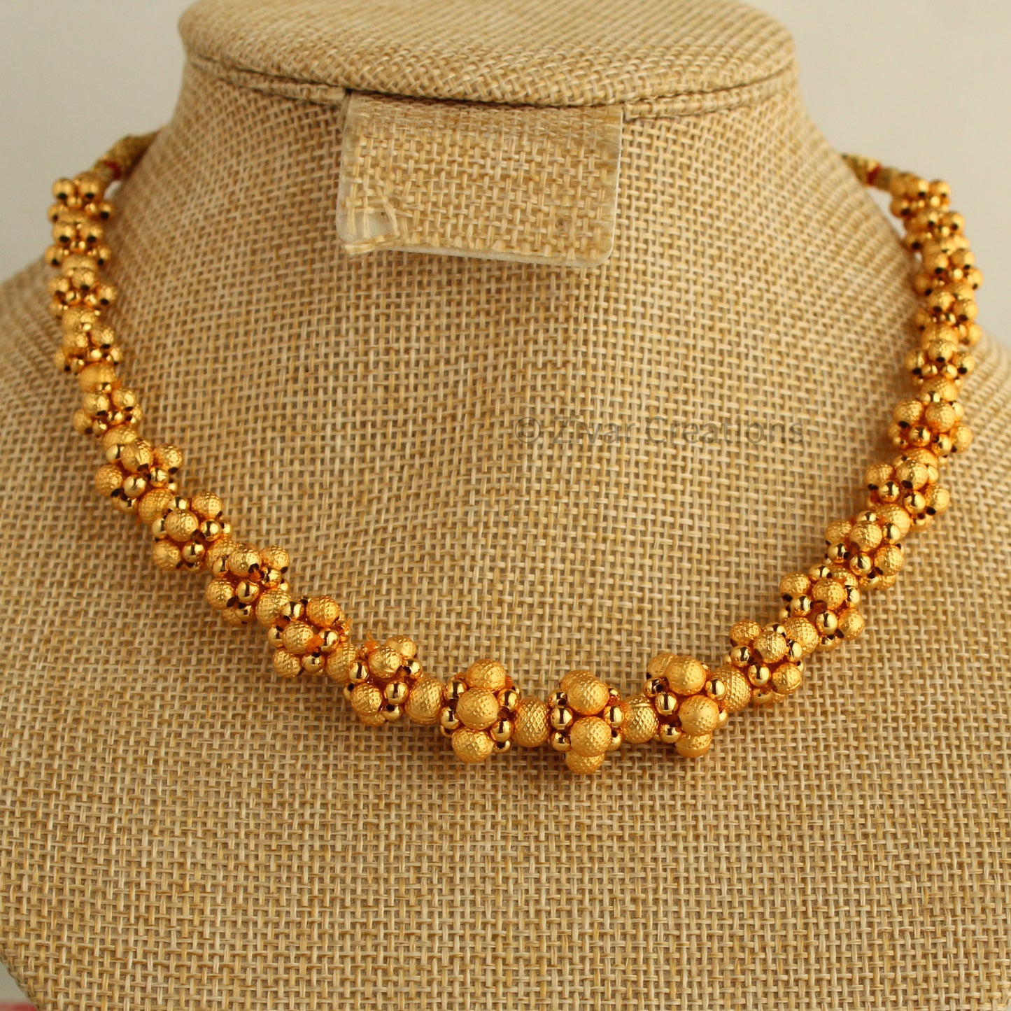 Fancy Gold Beads Necklace