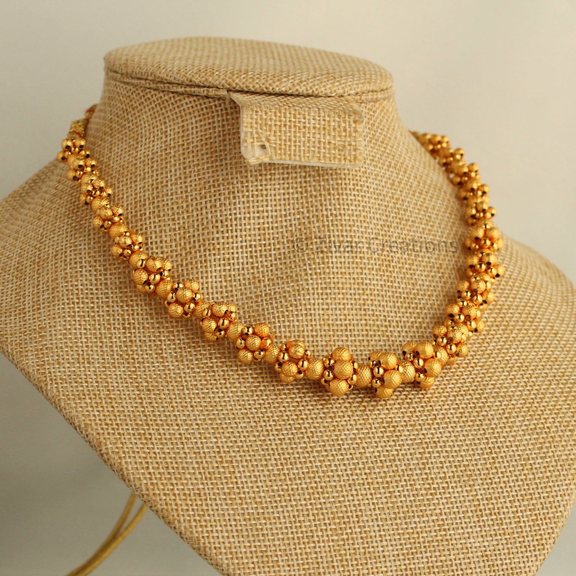 Fancy Gold Beads Necklace