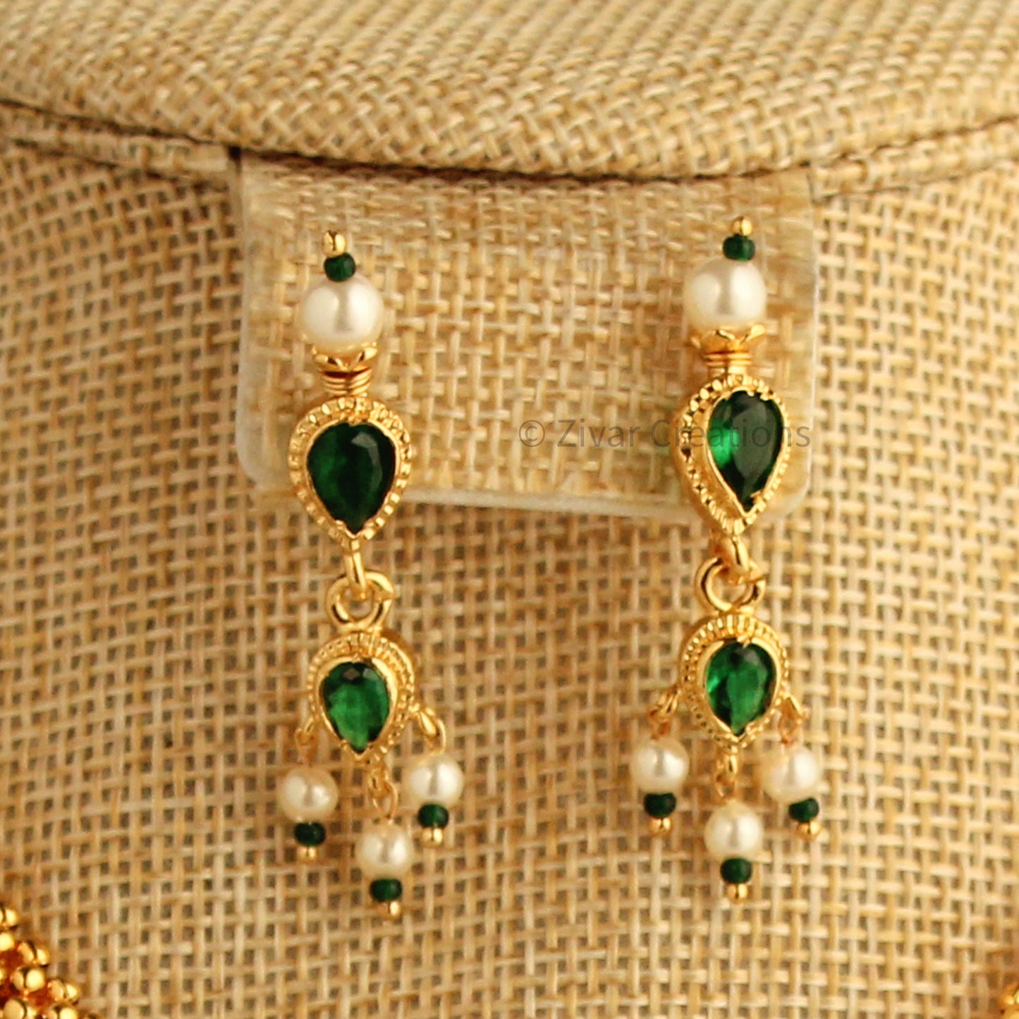 Green Gold Beads Thushi Tanamani