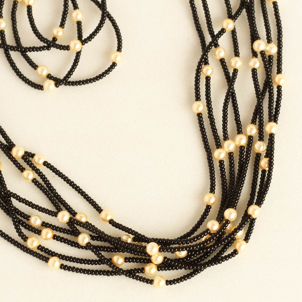 Black beads mangalsutra store with pearls