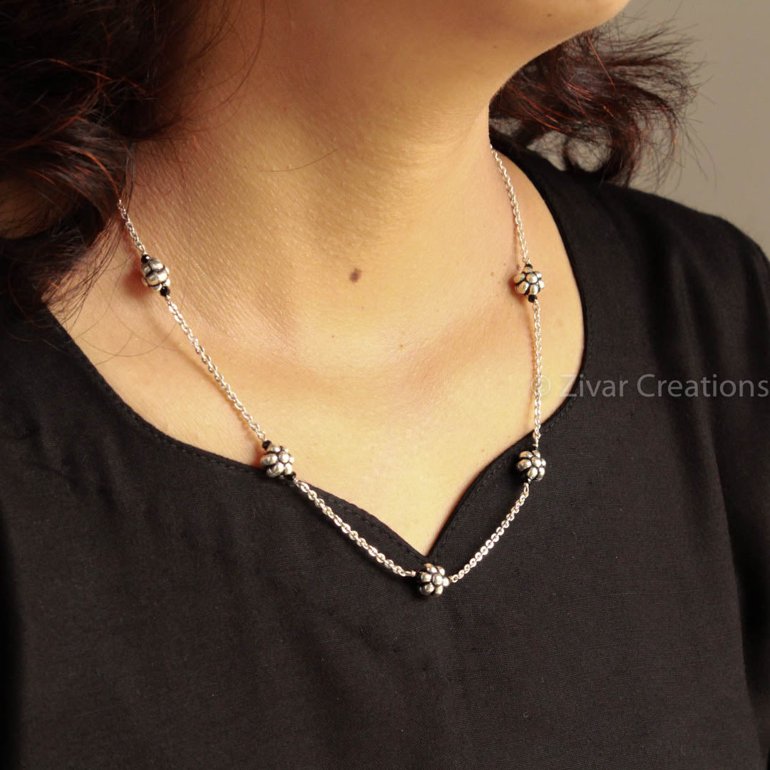 Silver chain online mangalsutra