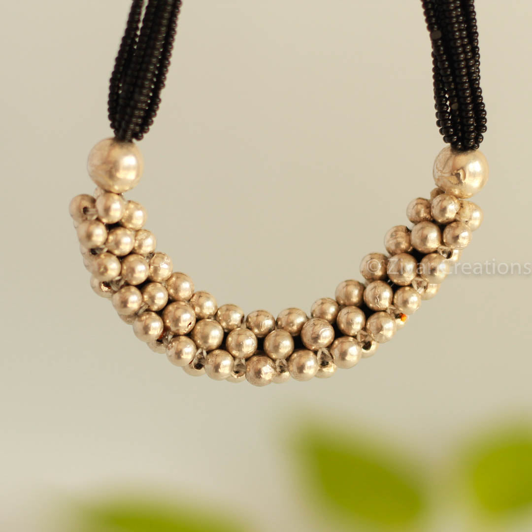 Silver Beads Thushi Mangalsutra